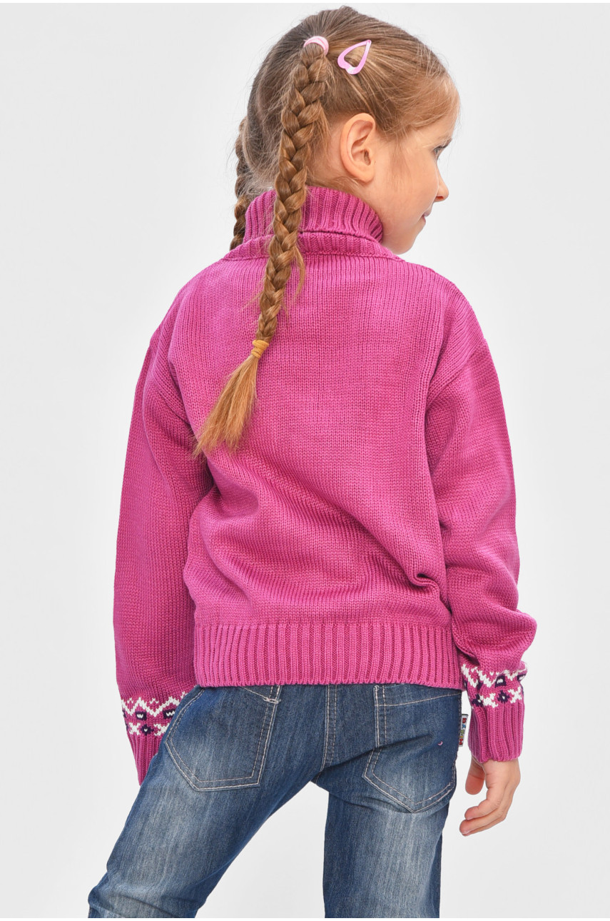Светр дитячий для дівчинки темно-бузкового кольору 4002 201646
