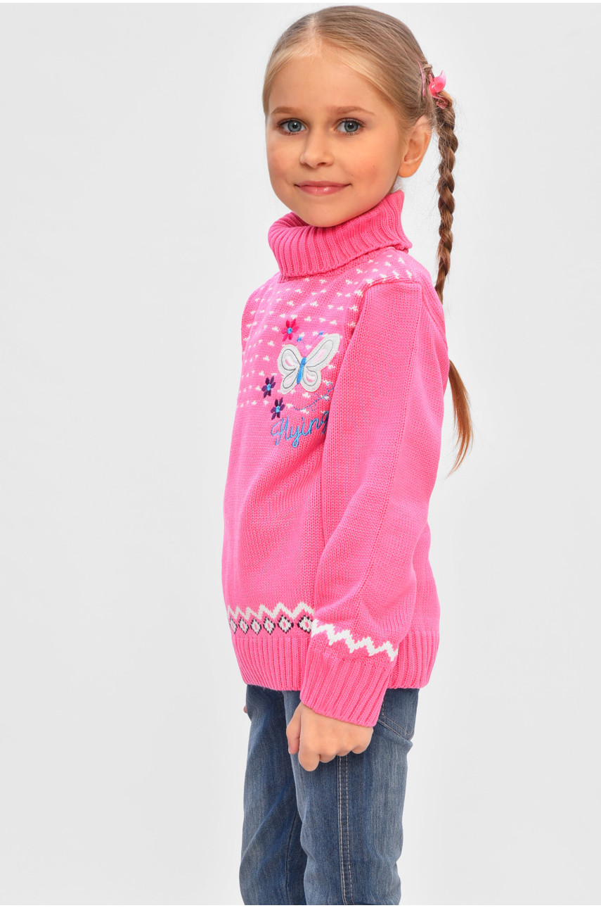 Светр дитячий для дівчинки рожевого кольору 4001 201647