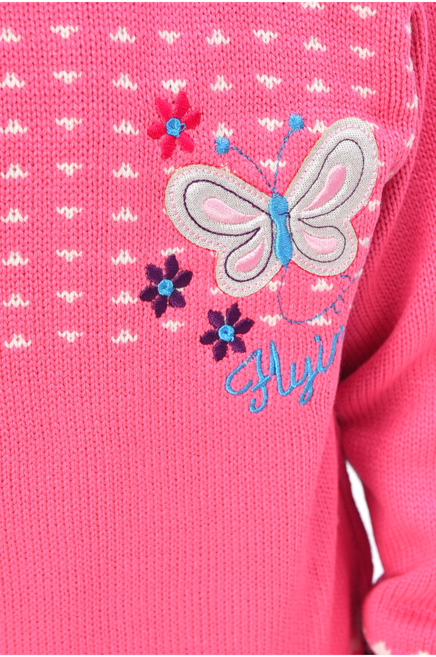Светр дитячий для дівчинки рожевого кольору 4001 201647