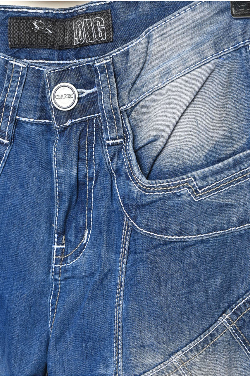 Джинсы подростковые для девочки синего цвета 1002 201649