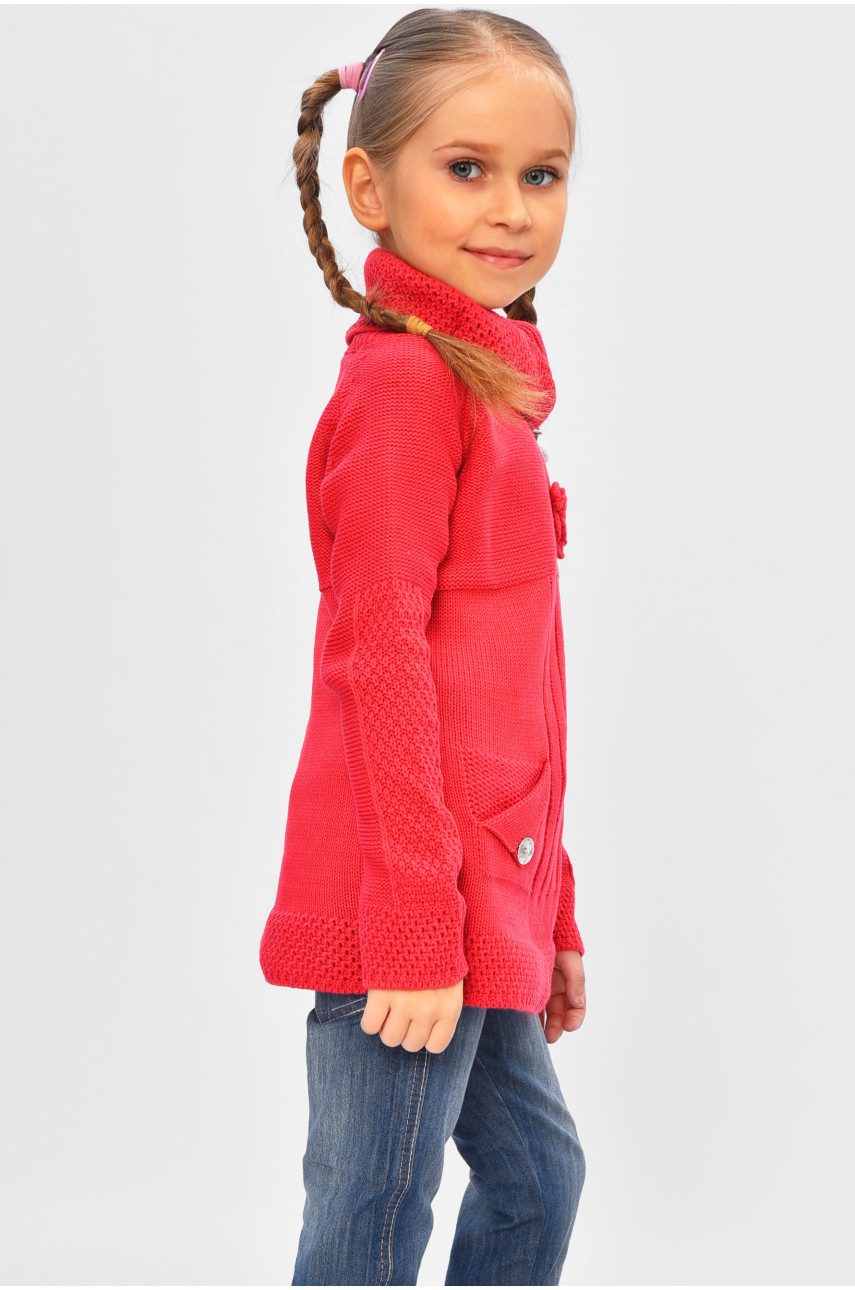 Светр дитячий для дівчинки рожевого кольору асорті 201656