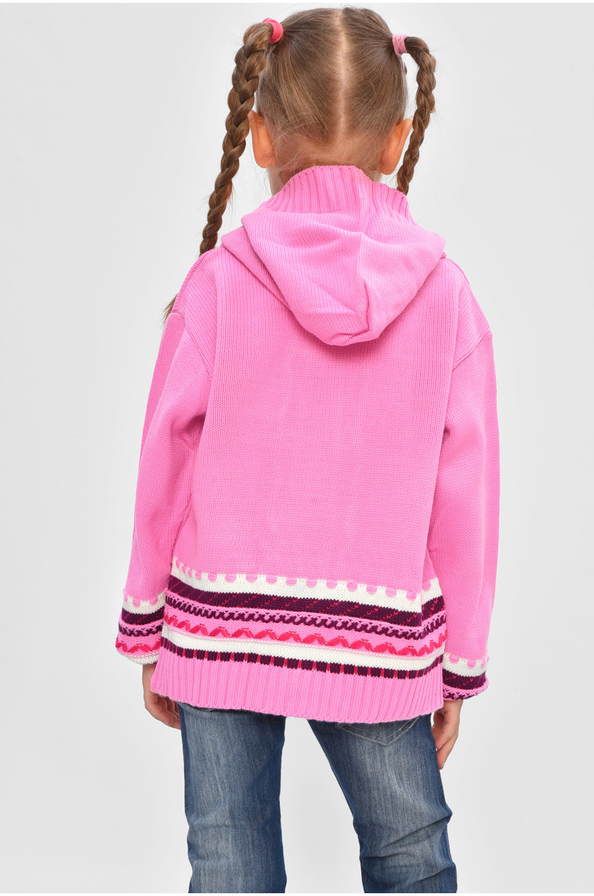 Кофта дитяча для дівчинки рожевого кольору на гудзиках асорті 201667