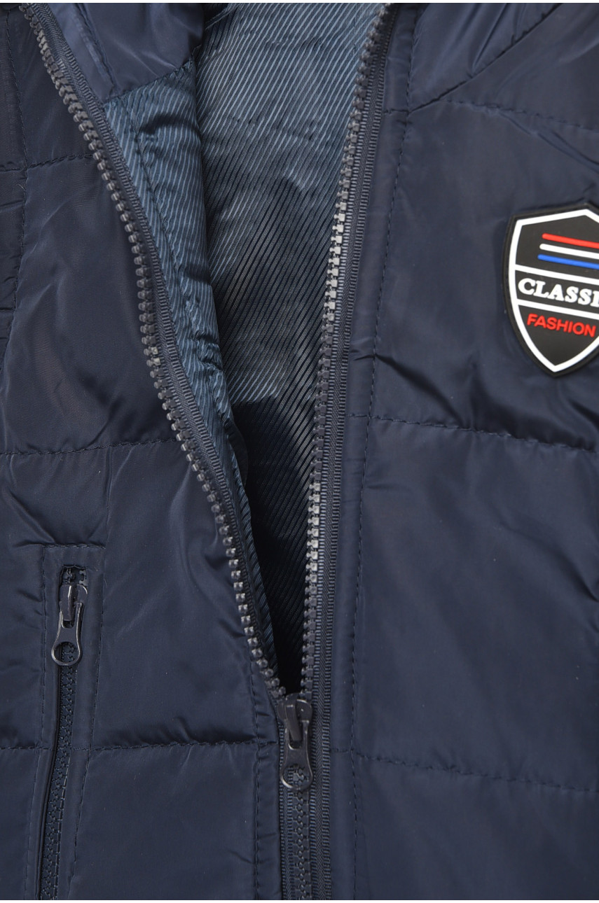 Жилетка детская для мальчика демисезон тёмно-синего цвета асорті 201697