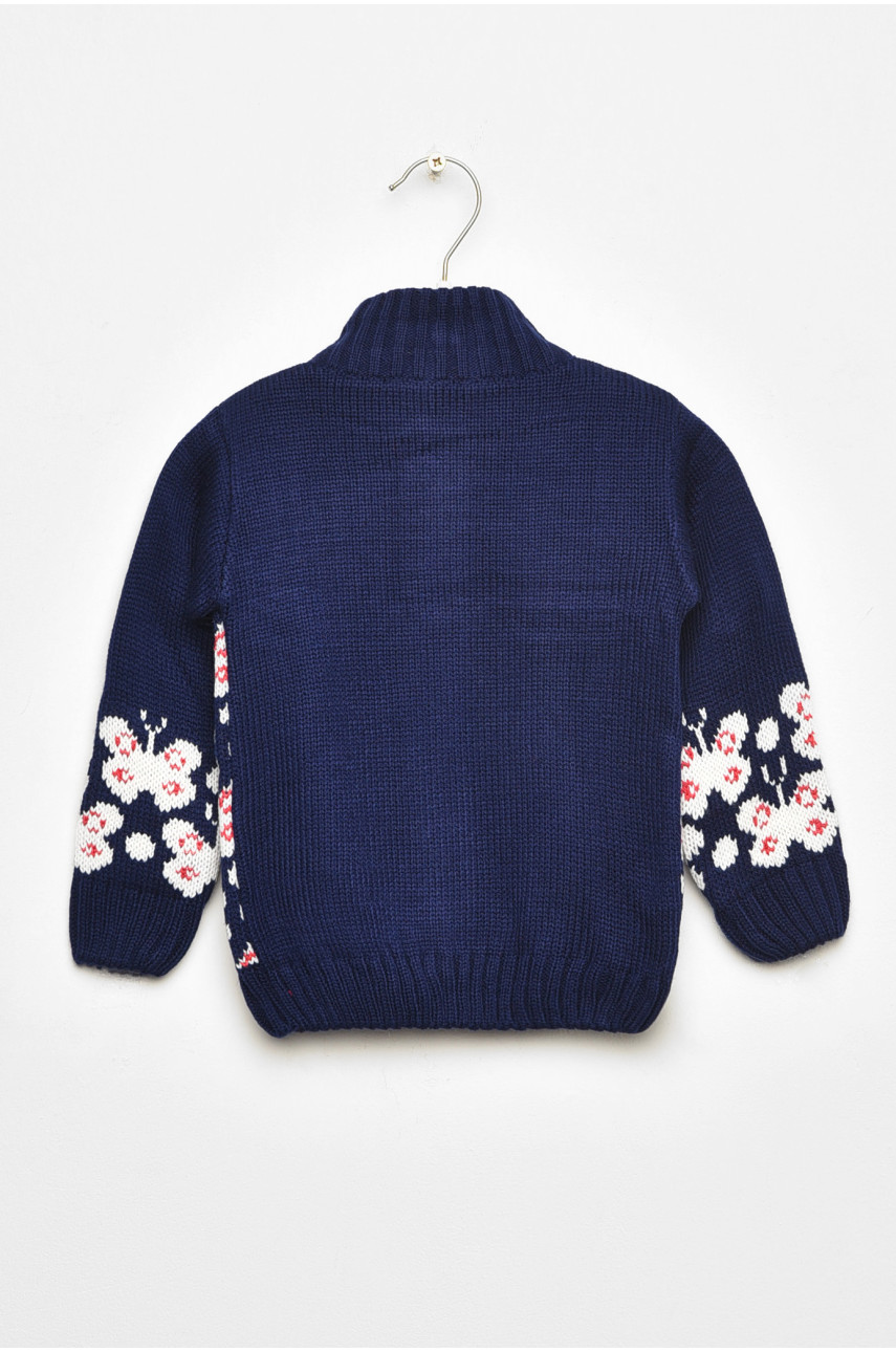 Кофта детская для девочки синего цвета с принтом асорті 201702 Кофта детская для девочки синего цвета с принтом асорті 201702
