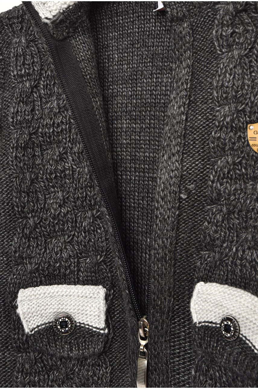 Кофта дитяча для хлопчика темно-сірого кольору 816 201714