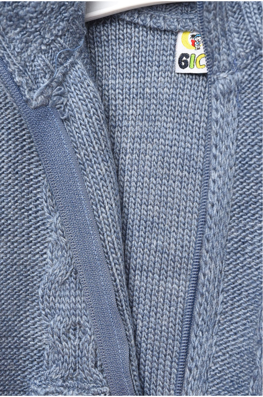 Кофта дитяча для хлопчика темно-блакитного кольору 820 201724