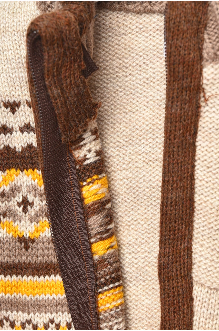 Кофта дитяча для хлопчика бежевого кольору з принтом 193 201729