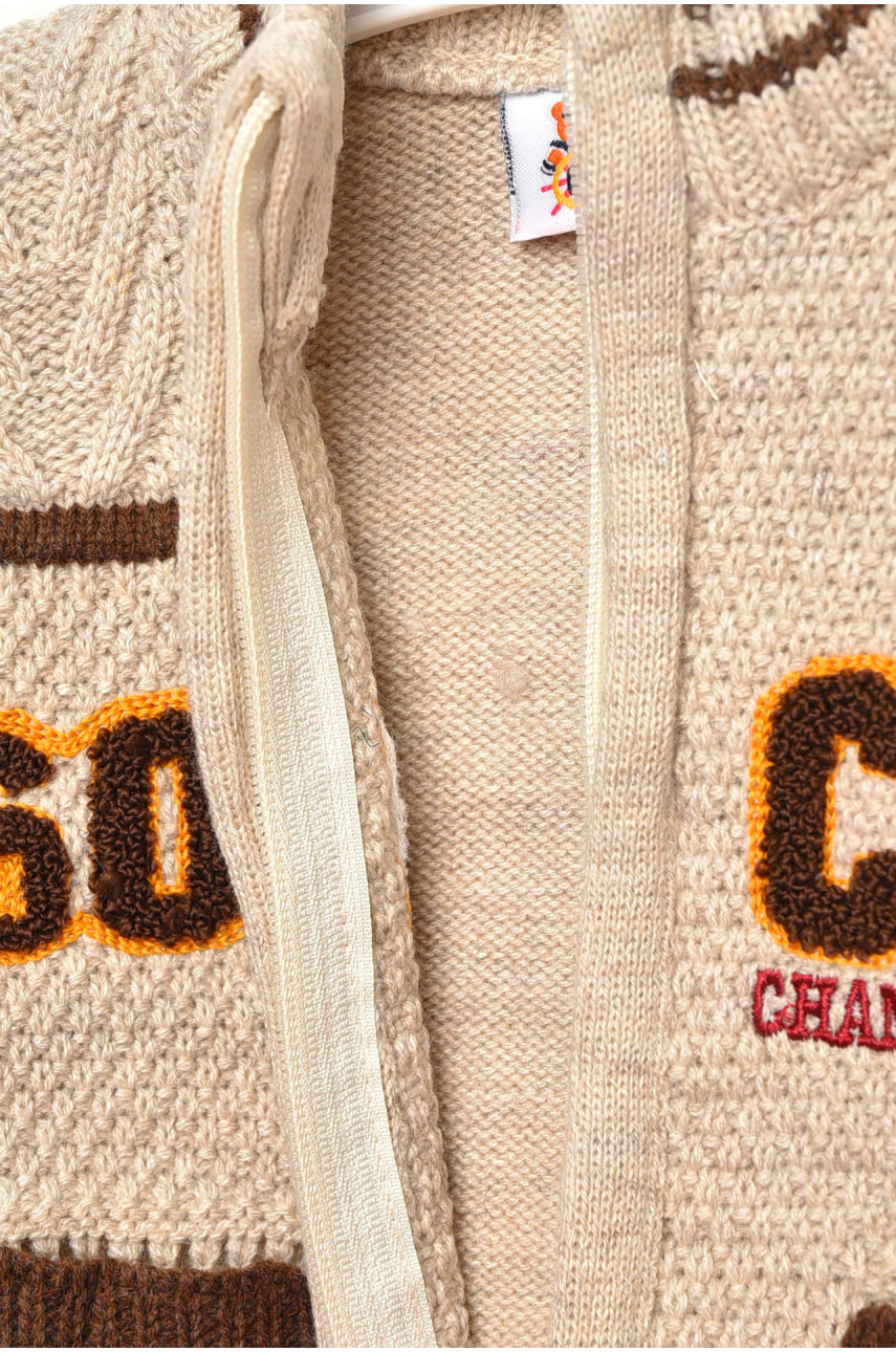 Кофта дитяча для хлопчика бежевого кольору 195 201736