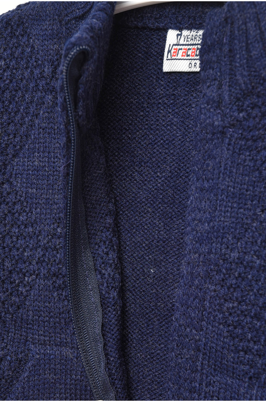 Кофта детская для мальчика тёмно-синего цвета 803 201740