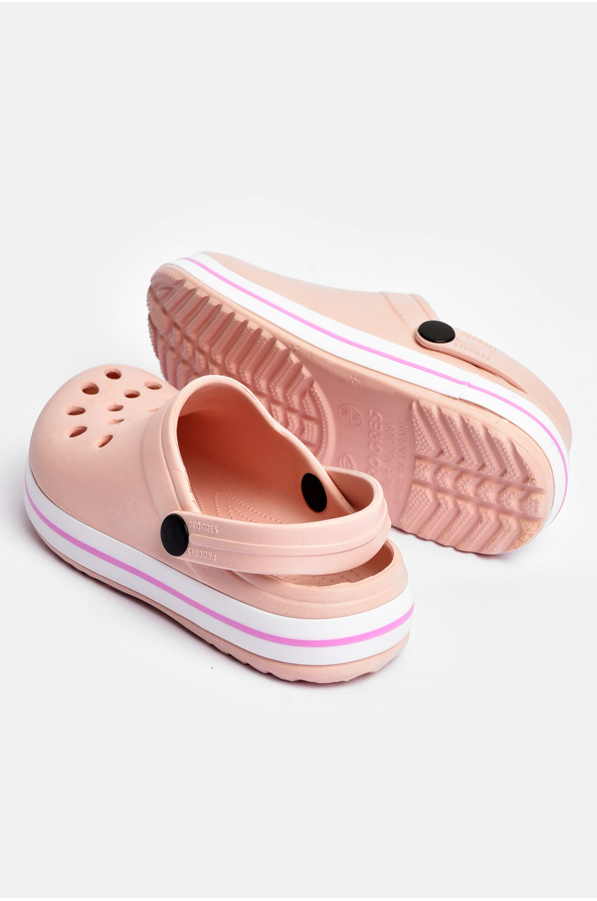 Кроксы детские пудрового цвета 309 201773