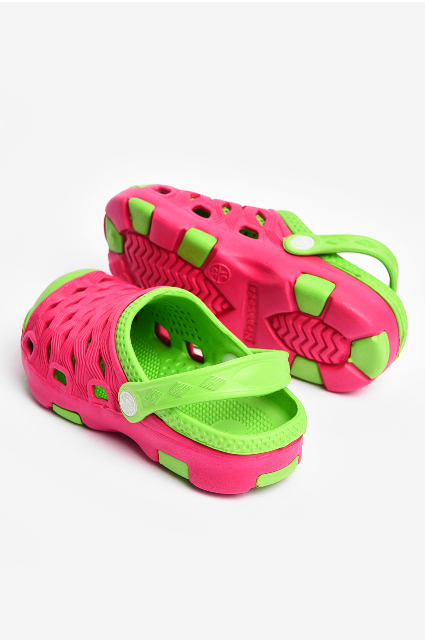 Кроксы детские для девочки малинового цвета СЛД-07/2 201776