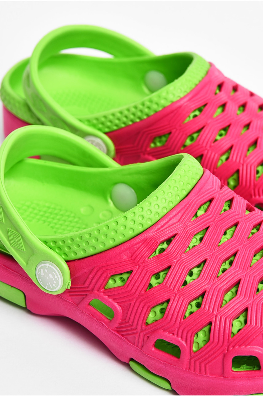 Кроксы детские для девочки малинового цвета СЛД-07/2 201776