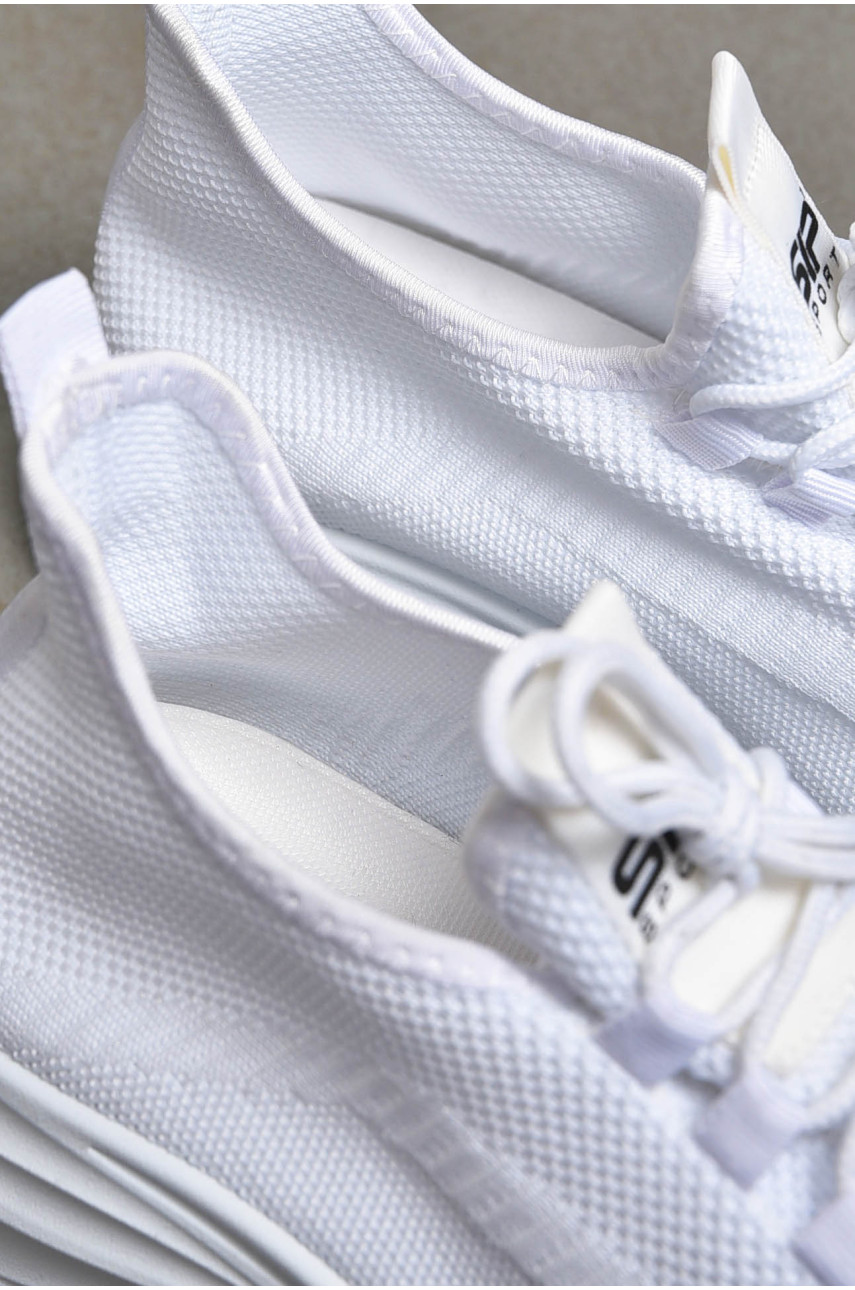 Кросівки чоловічі білого кольору на шнурівці 777-а1011 201778