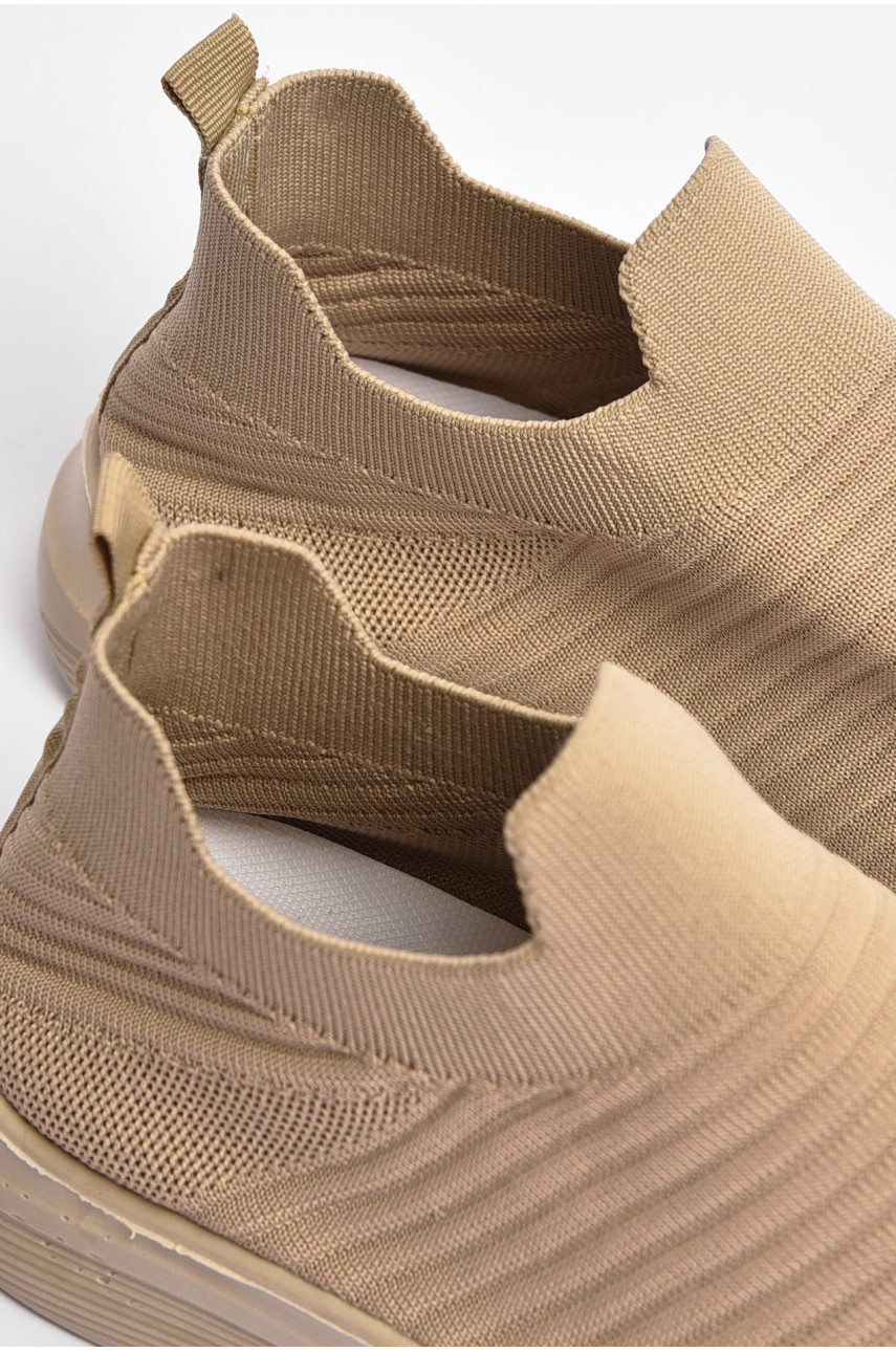 Кросівки чоловічі бежевого кольору текстиль 777-а1048 201783