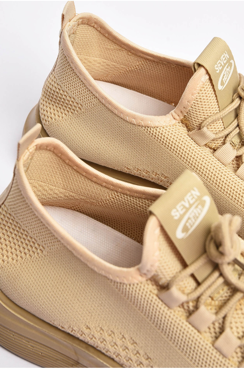 Кросівки чоловічі бежевого кольору текстиль 777-а1042 201784