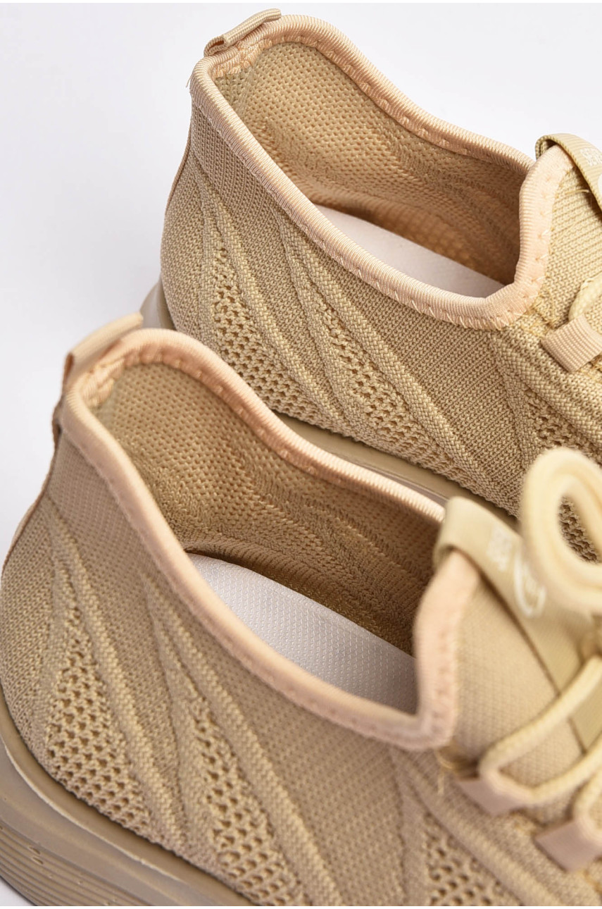 Кросівки чоловічі бежевого кольору текстиль 777-а1036 201786