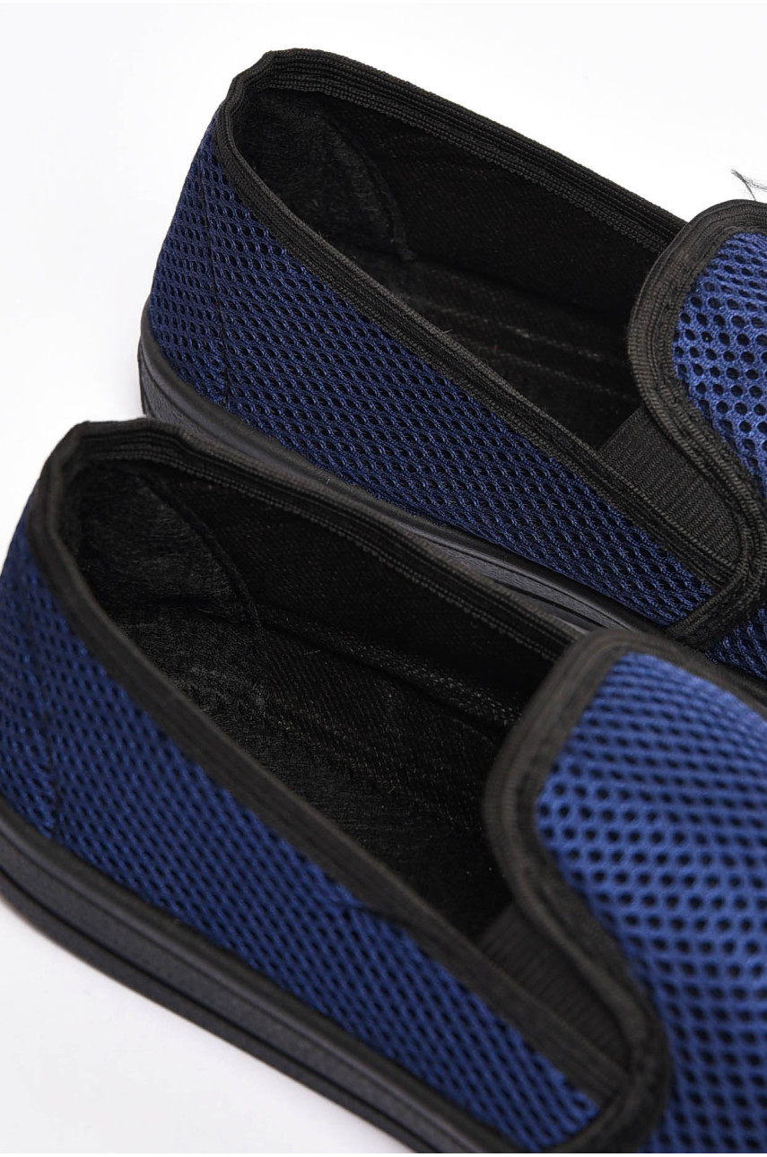 Слипоны мужские темно-синего цвета 042 201795 Слипоны мужские темно-синего цвета 042 201795