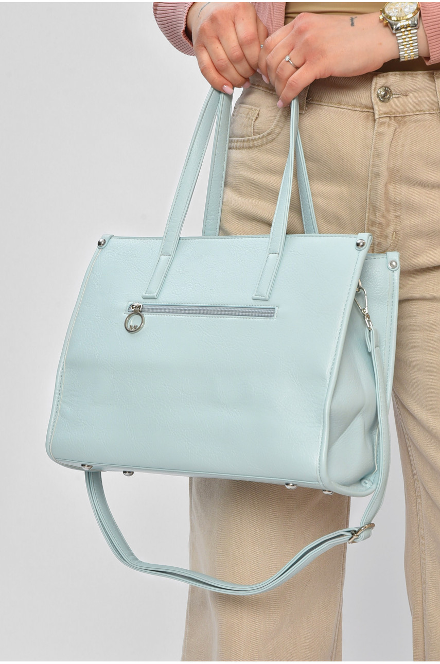 Сумка жіноча з екошкіри блакитного кольору 399133 201796