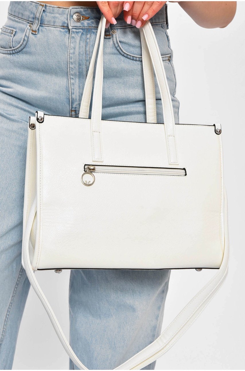 Сумка женская из экокожи белого цвета 399133 201798 Сумка женская из экокожи белого цвета 399133 201798