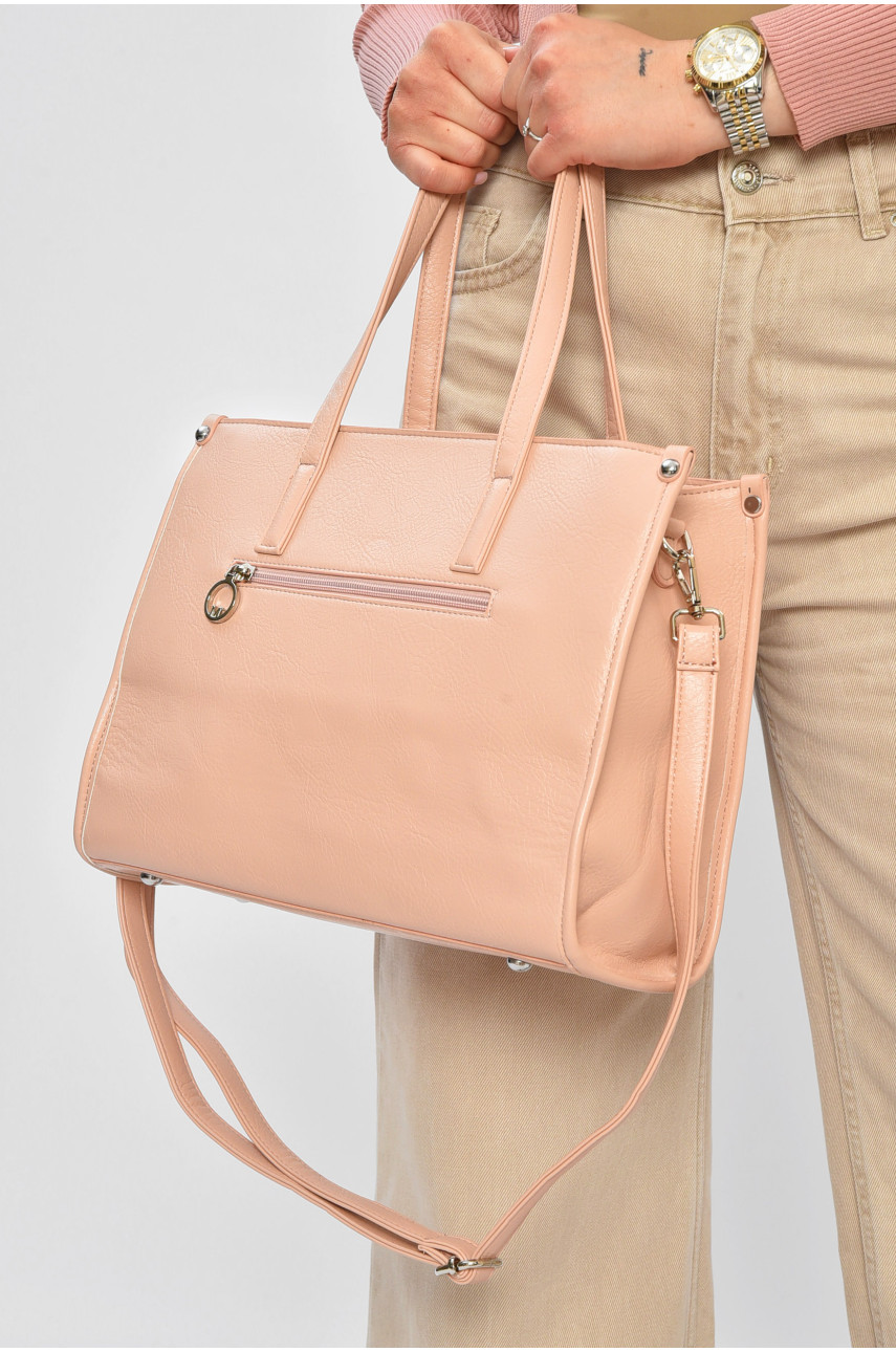 Сумка жіноча з екошкіри світло-рожевого кольору 399133 201799