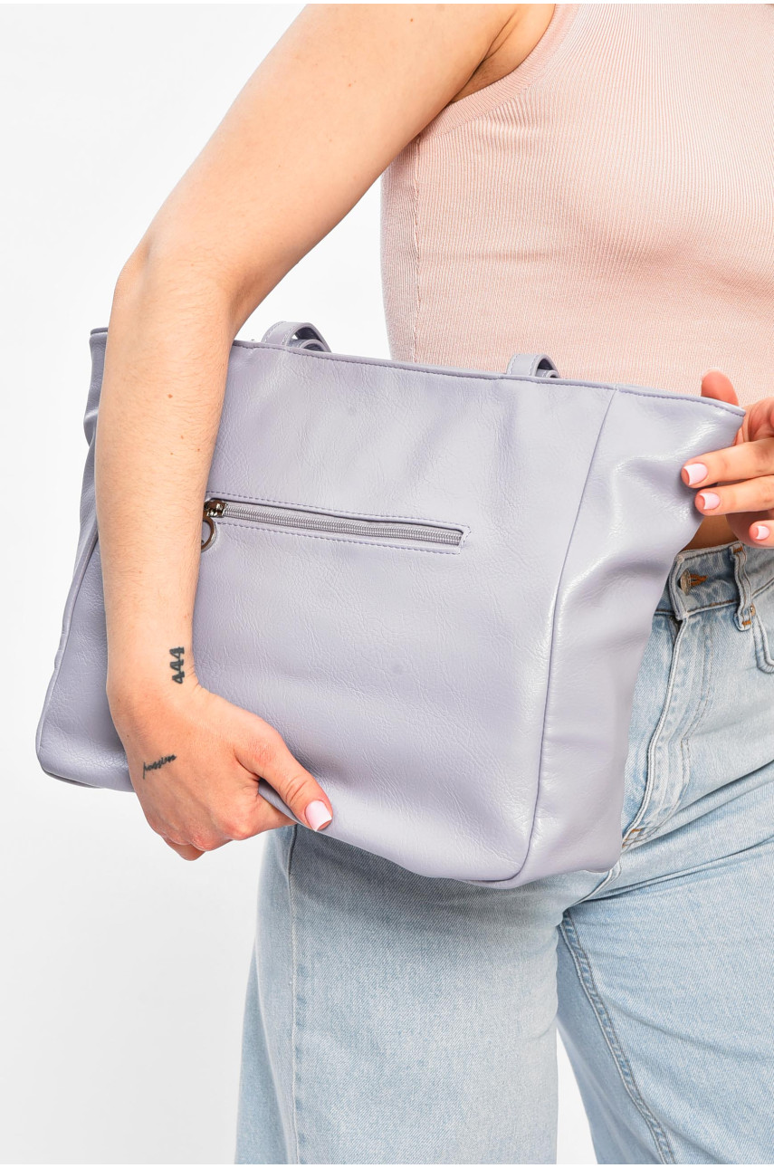 Сумка женская из экокожи светло-сиреневого цвета 399131 201814