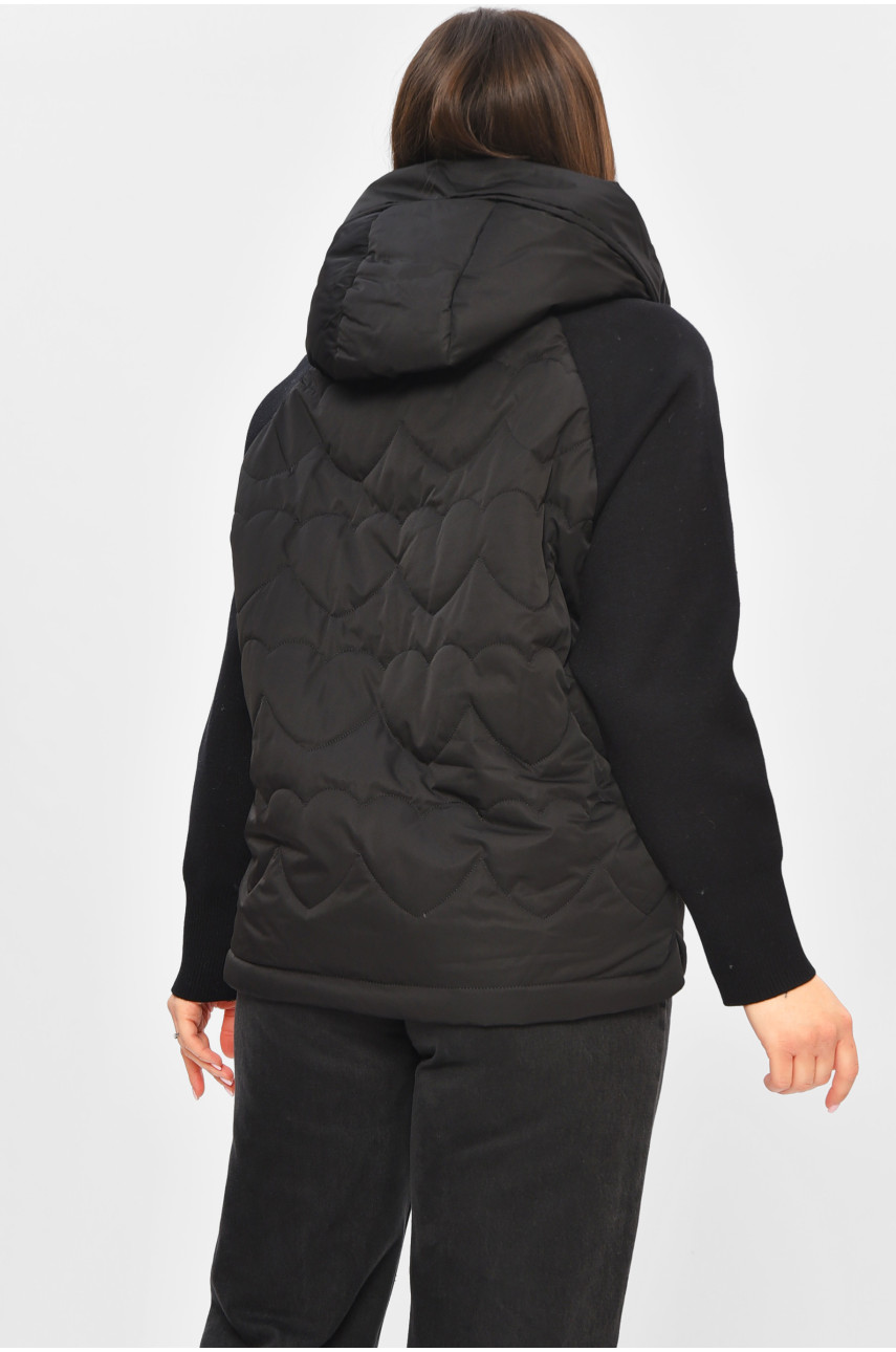 Куртка жіноча демісезонна чорного кольору 25675 201827