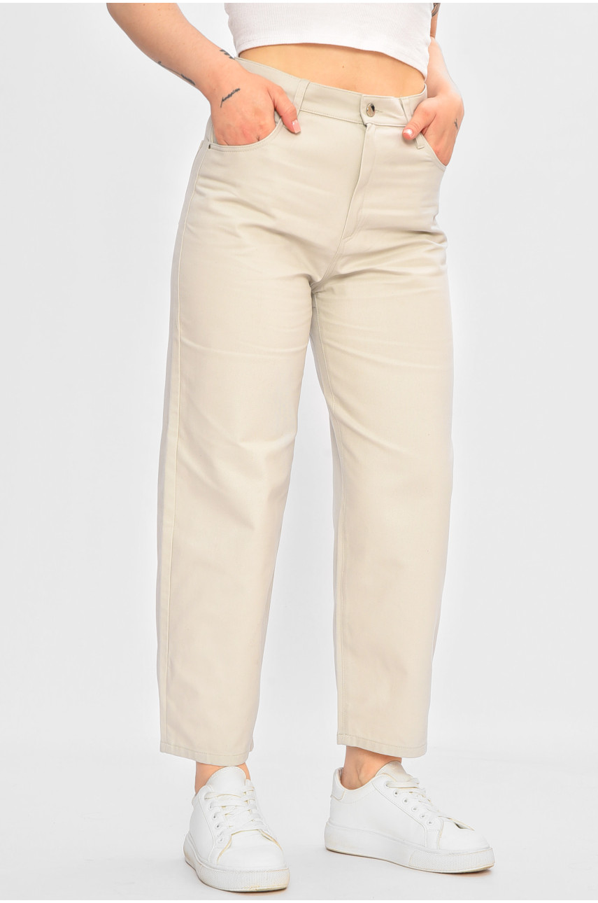 Штаны женские светло-серого цвета 3422 201834 Штаны женские светло-серого цвета 3422 201834