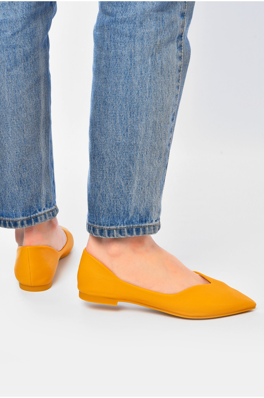 Балетки женские желтого цвета ND105-32 201842