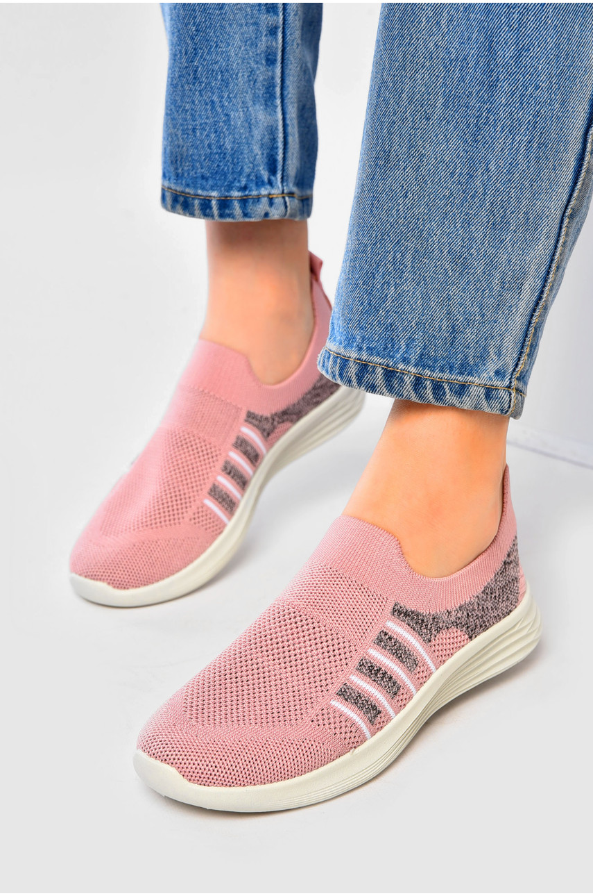 Кросівки жіночі рожевого кольору текстиль К110 201851 Кросівки жіночі рожевого кольору текстиль К110 201851