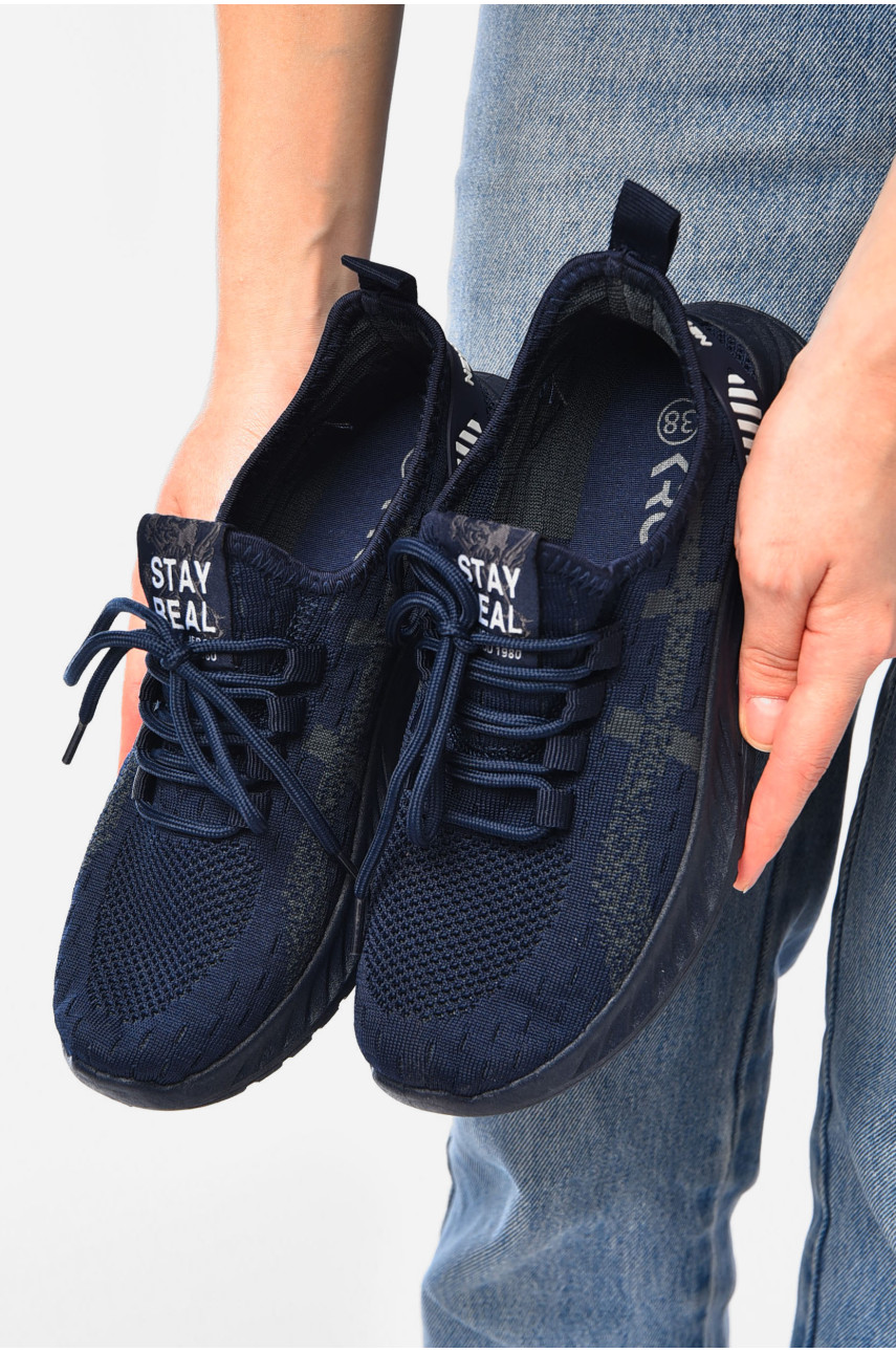 Кросівки жіночі темно-синього кольору текстиль К123 201852 Кросівки жіночі темно-синього кольору текстиль К123 201852