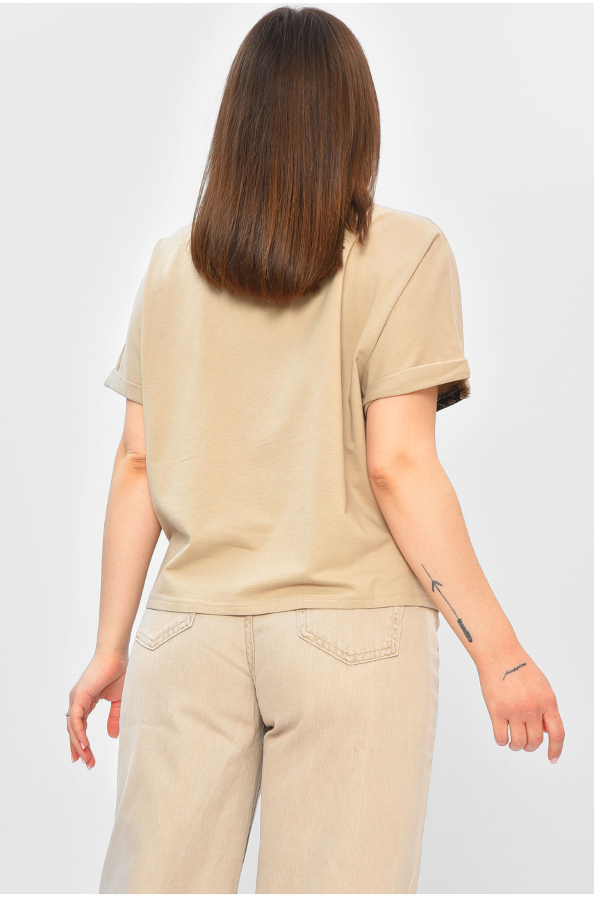 Футболка жіноча сірого кольору з принтом 6699 201869