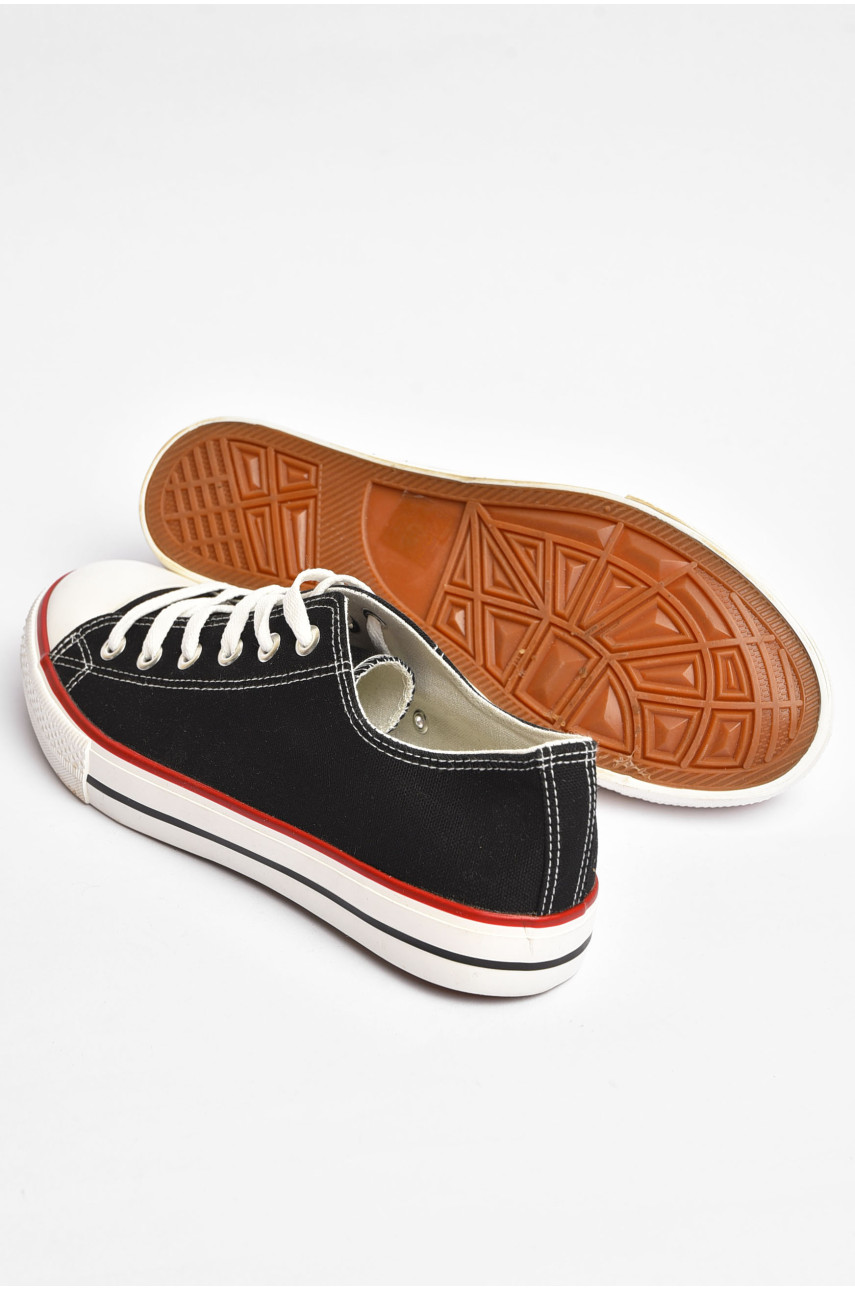 Кеди чоловічі чорного кольору на шнурівці YBK2 201892