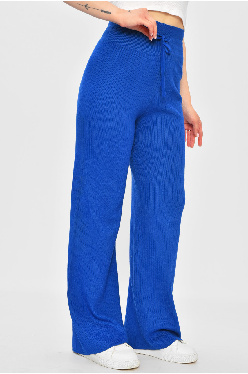 Штаны женские однотонные синего цвета 9738 201896
