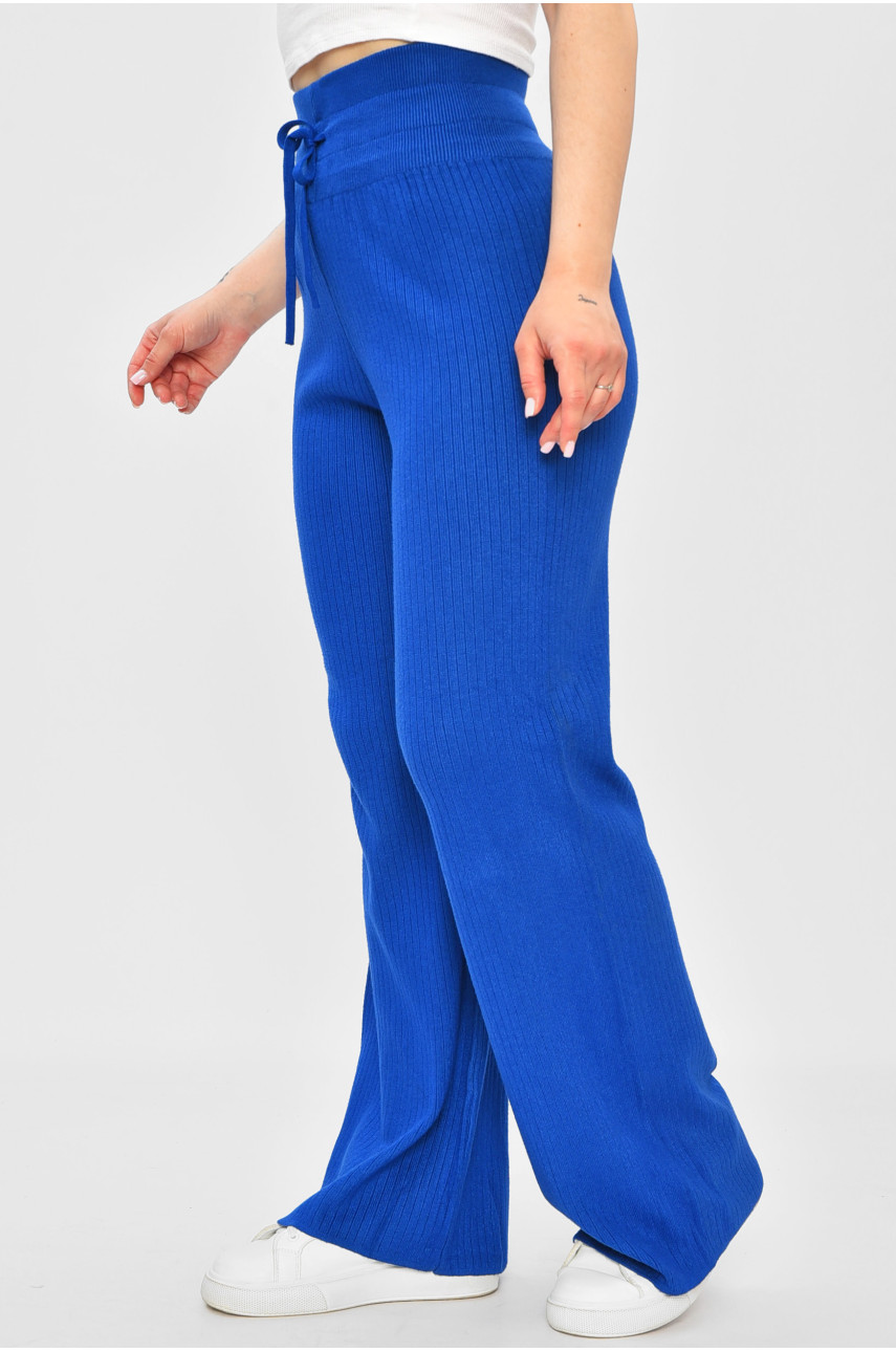 Штаны женские однотонные синего цвета 9738 201896