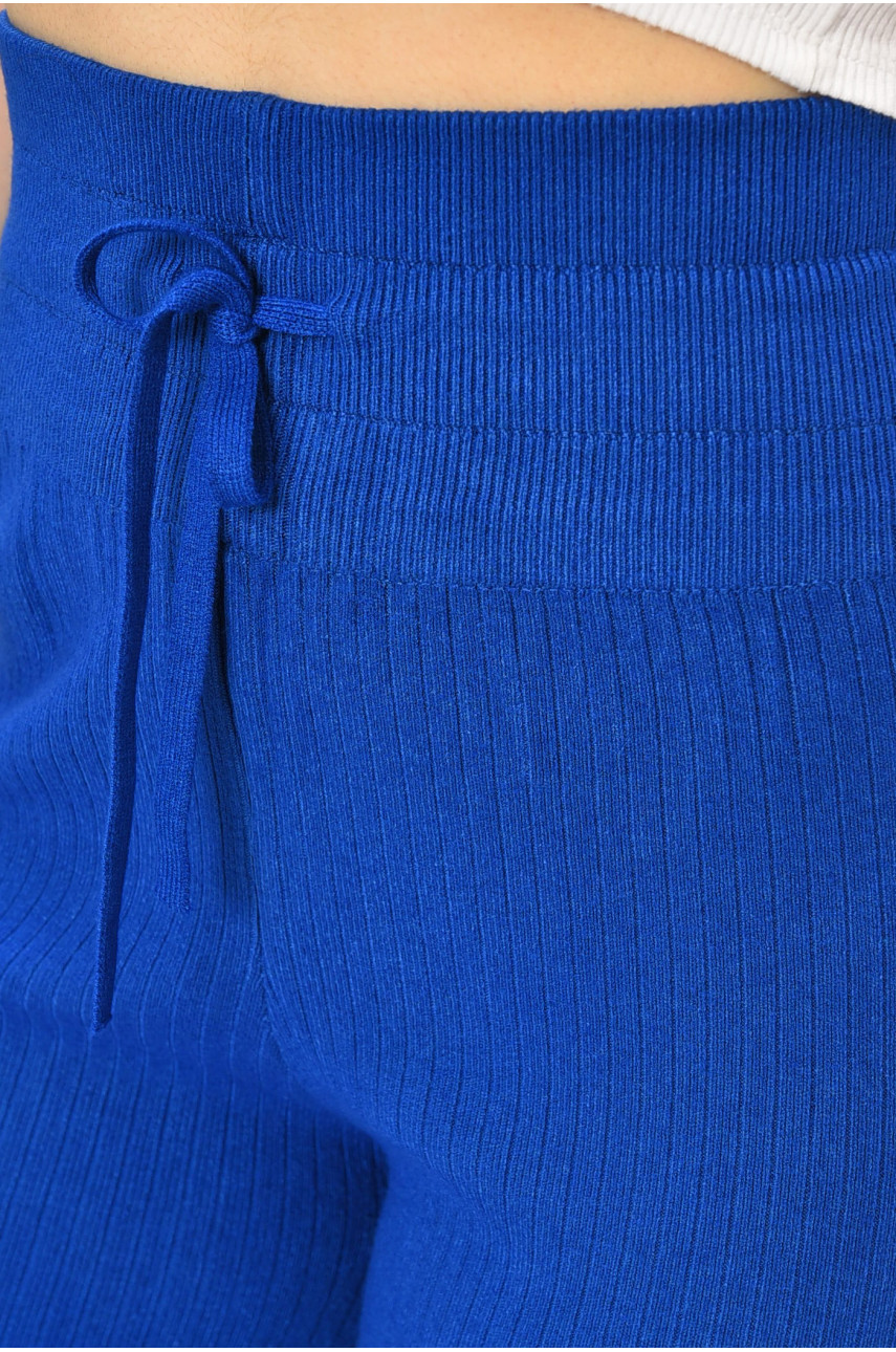 Штаны женские однотонные синего цвета 9738 201896