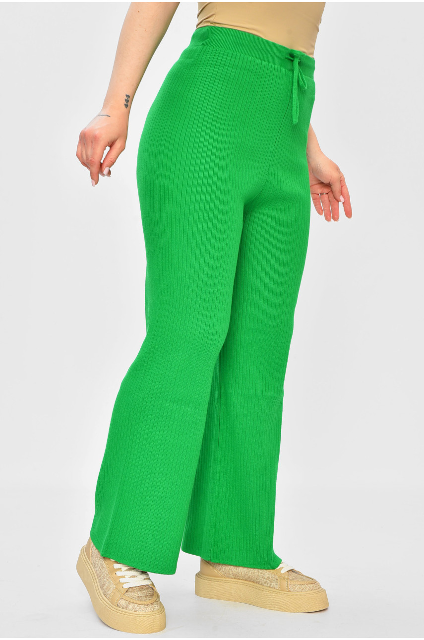 Штаны женские однотонные зеленого цвета 9738 201899 Штаны женские однотонные зеленого цвета 9738 201899