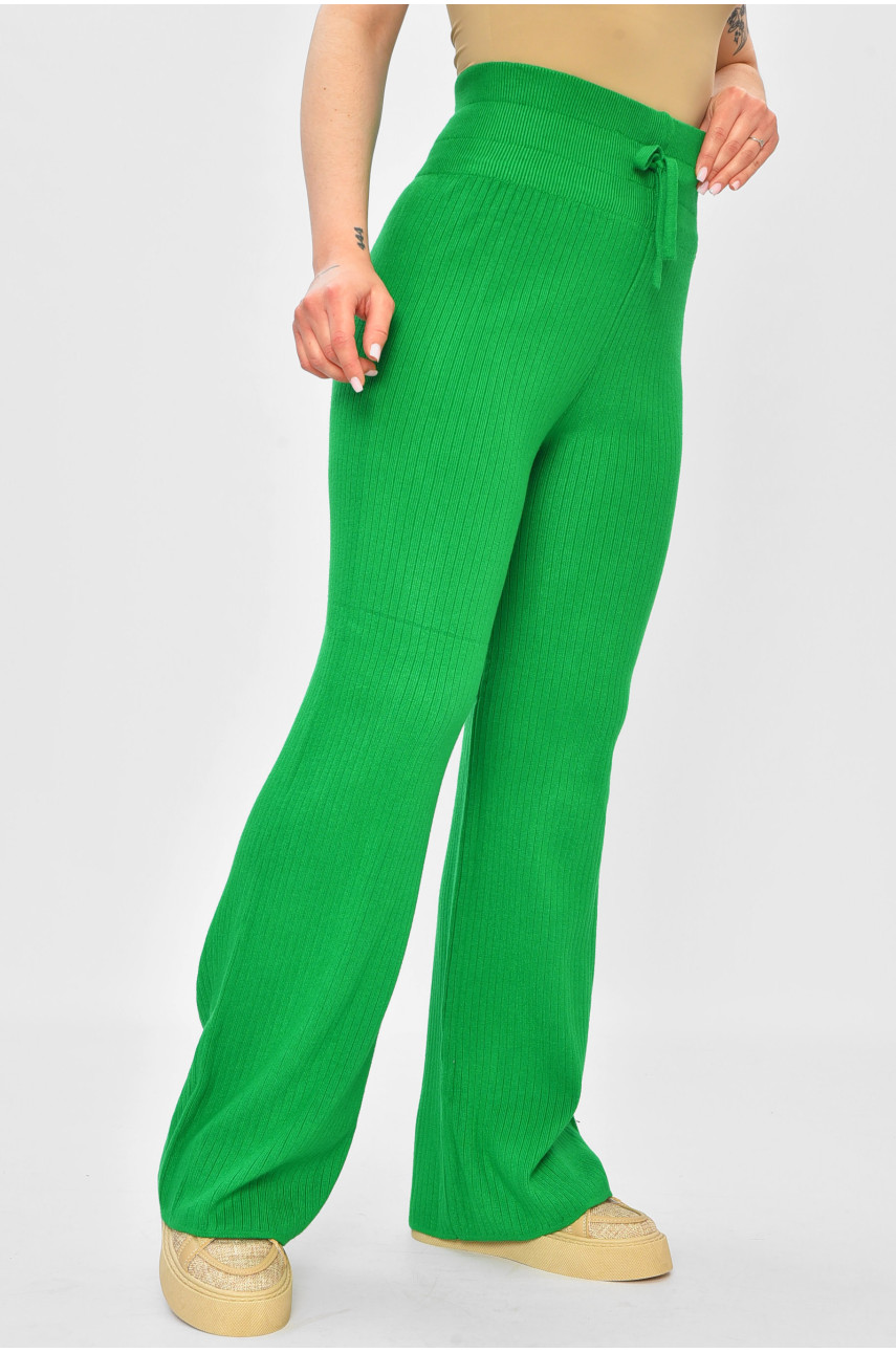 Штани жіночі однотонні зеленого кольору 9738 201900 Штани жіночі однотонні зеленого кольору 9738 201900
