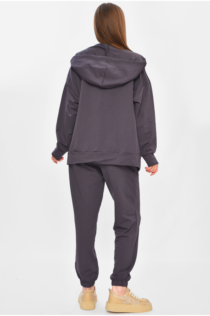 Спортивный костюм женский тёмно-серого цвета 3403 201904 Спортивный костюм женский тёмно-серого цвета 3403 201904