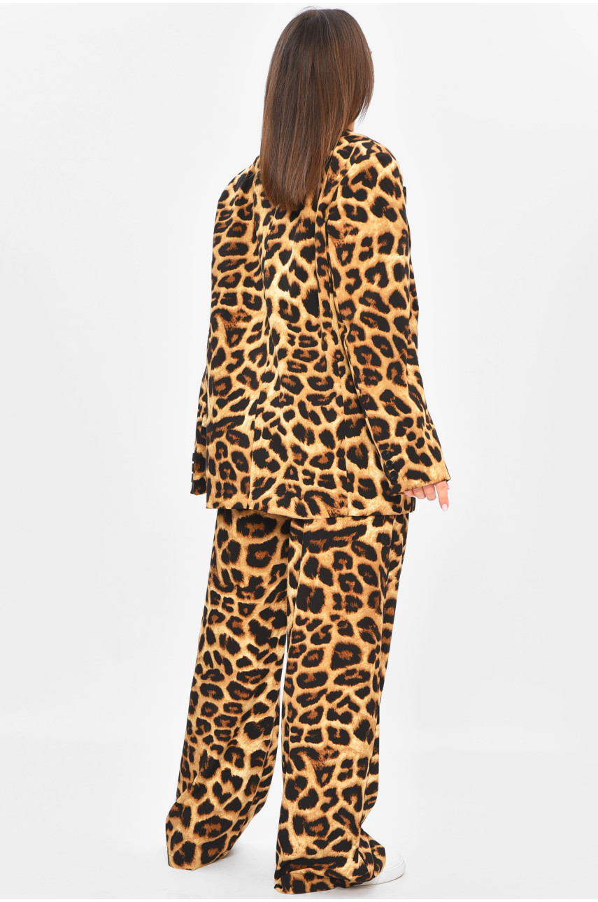 Костюм женский коричневого цвета с принтом 2681 201908 Костюм женский коричневого цвета с принтом 2681 201908