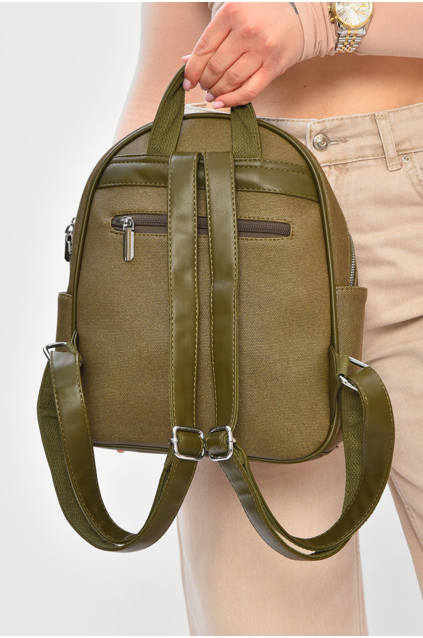 Рюкзак женский из экокожи зеленого цвета 9718 201946