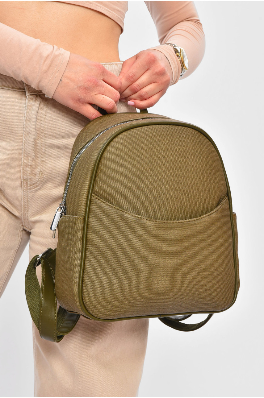 Рюкзак женский из экокожи зеленого цвета 9716 201949