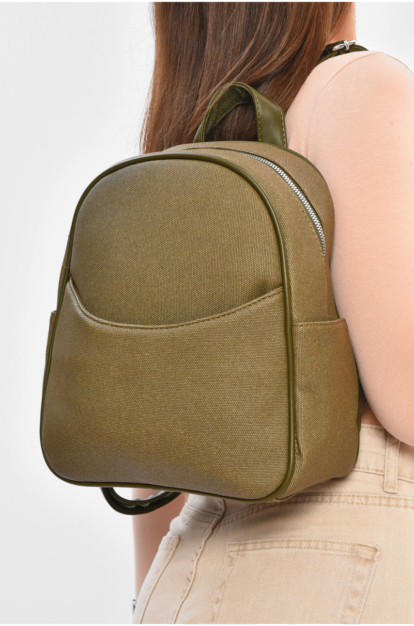 Рюкзак женский из экокожи зеленого цвета 9716 201949