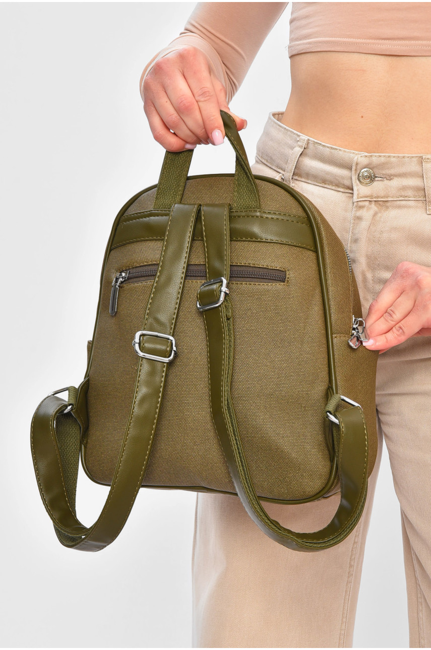 Рюкзак женский из экокожи зеленого цвета 9716 201949