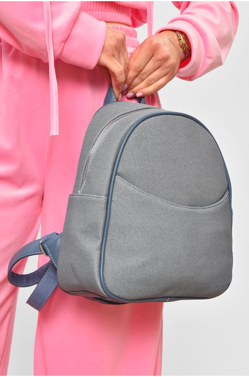 Рюкзак женский из экокожи голубого цвета 9716 201950