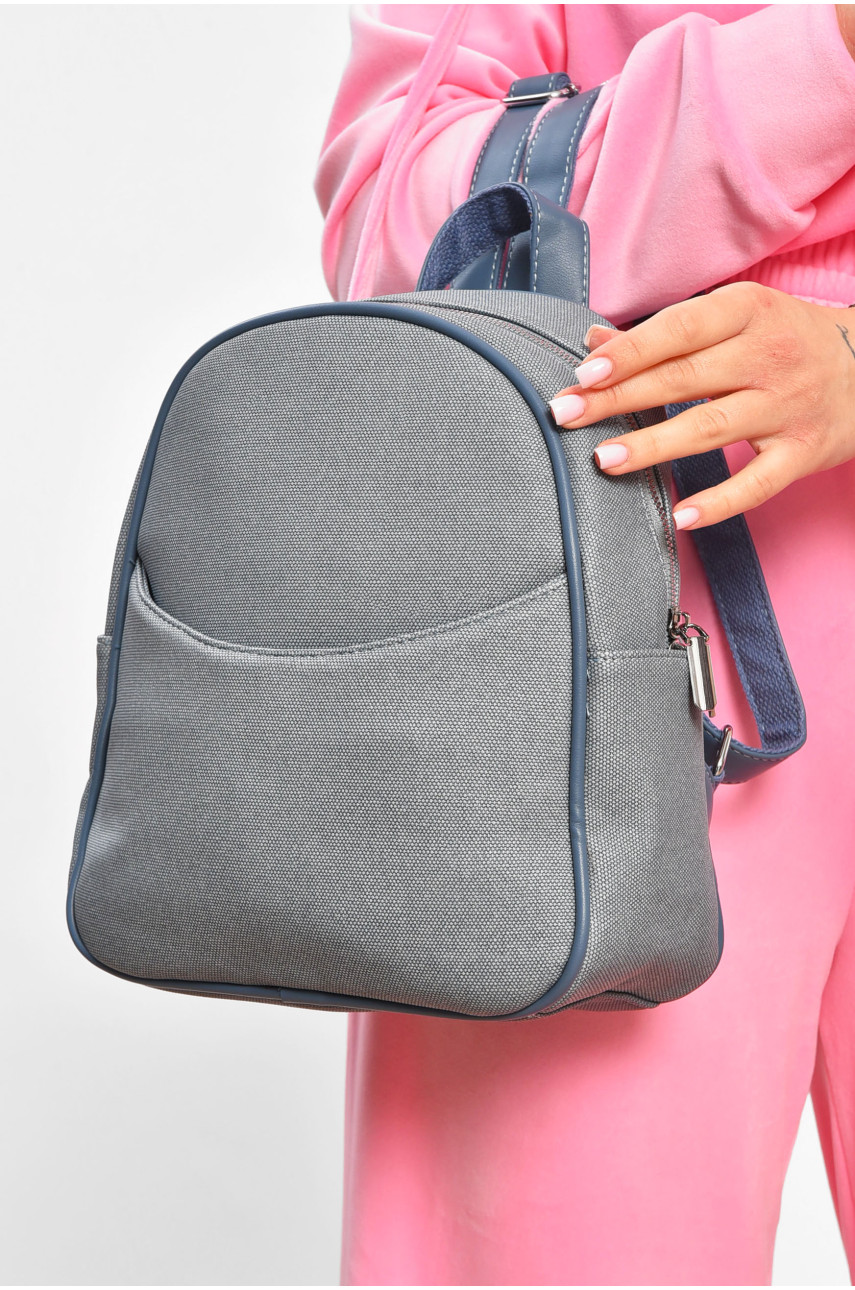 Рюкзак женский из экокожи голубого цвета 9716 201950