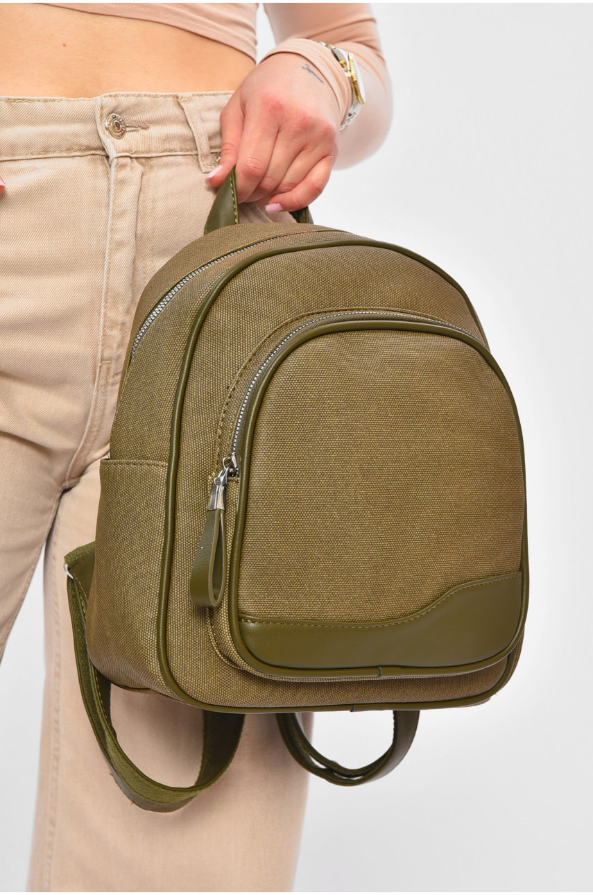 Рюкзак женский из экокожи зеленого цвета 9714 201953