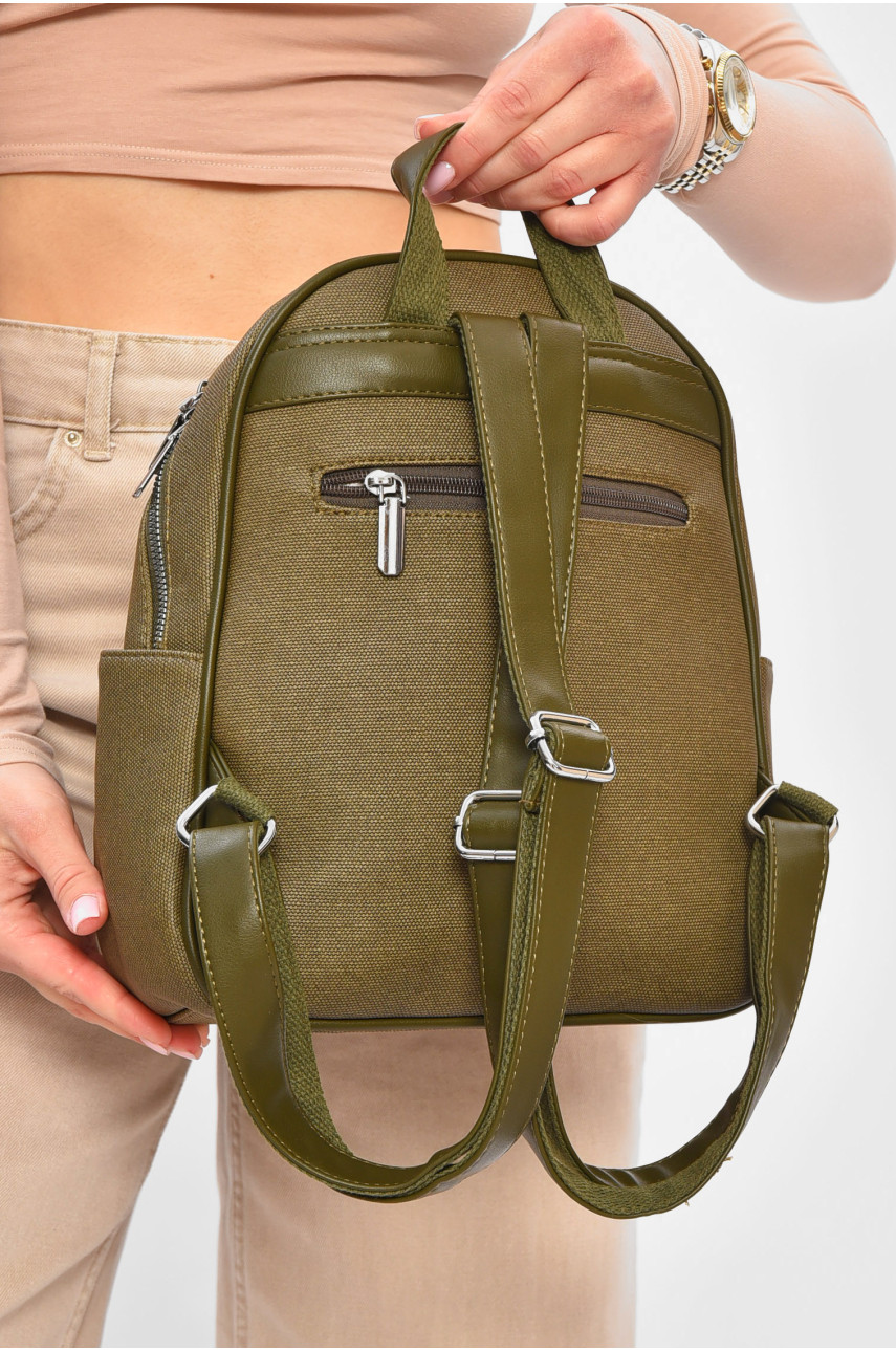 Рюкзак женский из экокожи зеленого цвета 9714 201953