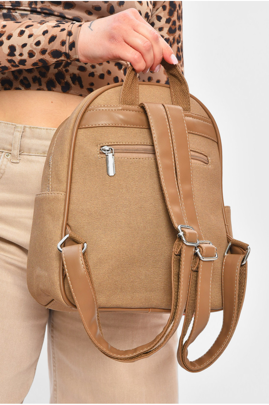 Рюкзак женский из экокожи тёмно-бежевого цвета 9714 201954 Рюкзак женский из экокожи тёмно-бежевого цвета 9714 201954