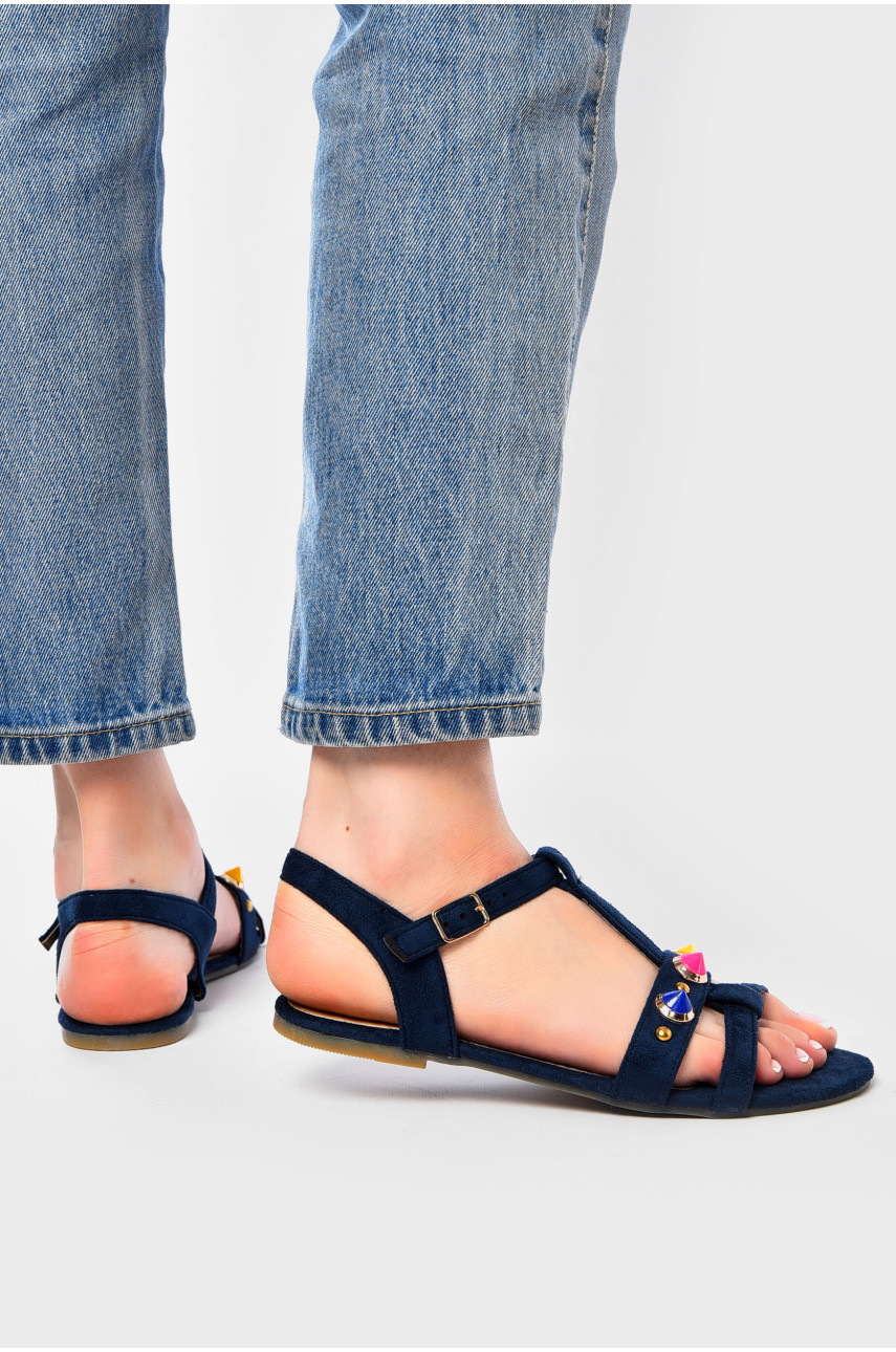 Босоножки женские темно-синего цвета l-10 201960 Босоножки женские темно-синего цвета l-10 201960