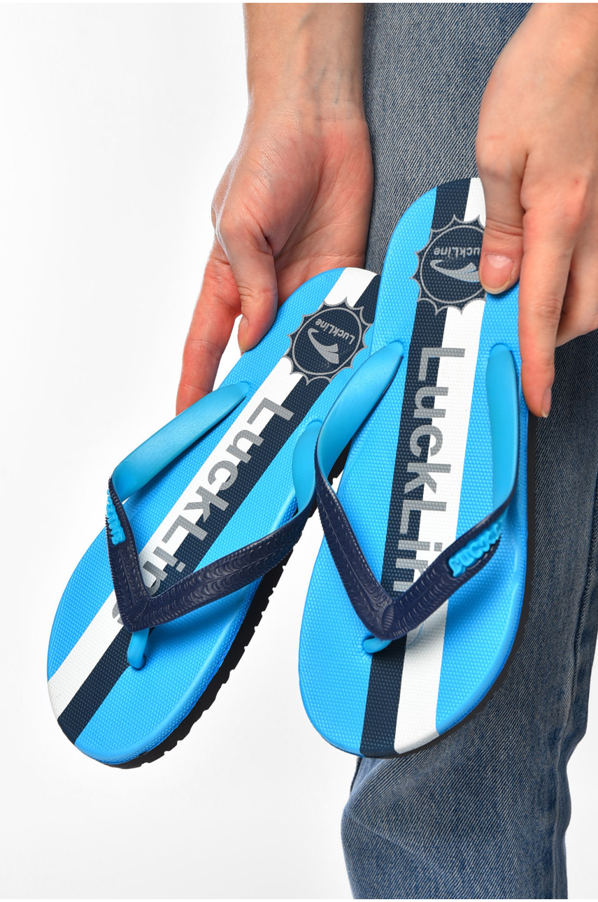 Вьетнамки женские пена черно-голубого цвета 2002 201979